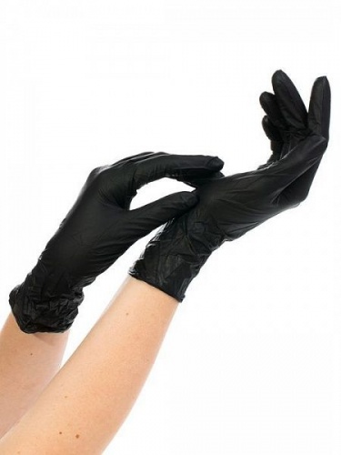 NITRILE ARCHDALE перчатки смотровые, нитриловые, неопудренные, текстурированные, нестирильные, черные L, 50 пар фото 2